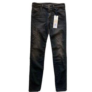 Diesel Women's Black Denim Doris -NE Sweat Skinny Jeans Size 28